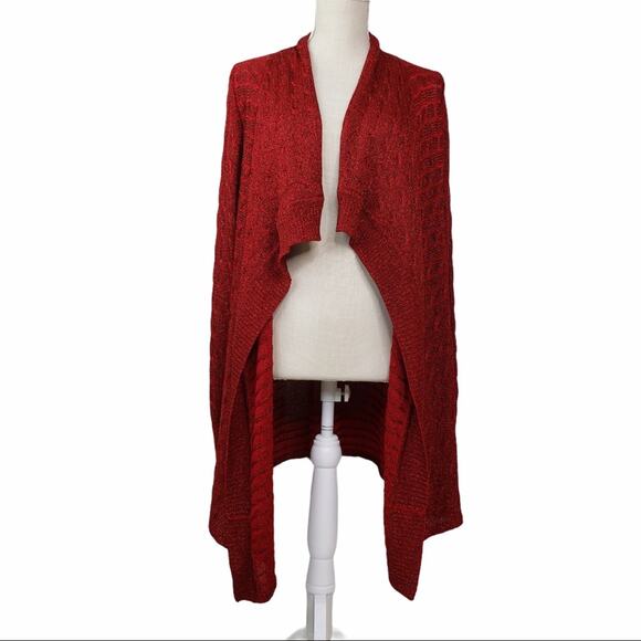 Jones New York Collection Drape Front Cardigan - Picture 1 of 11
